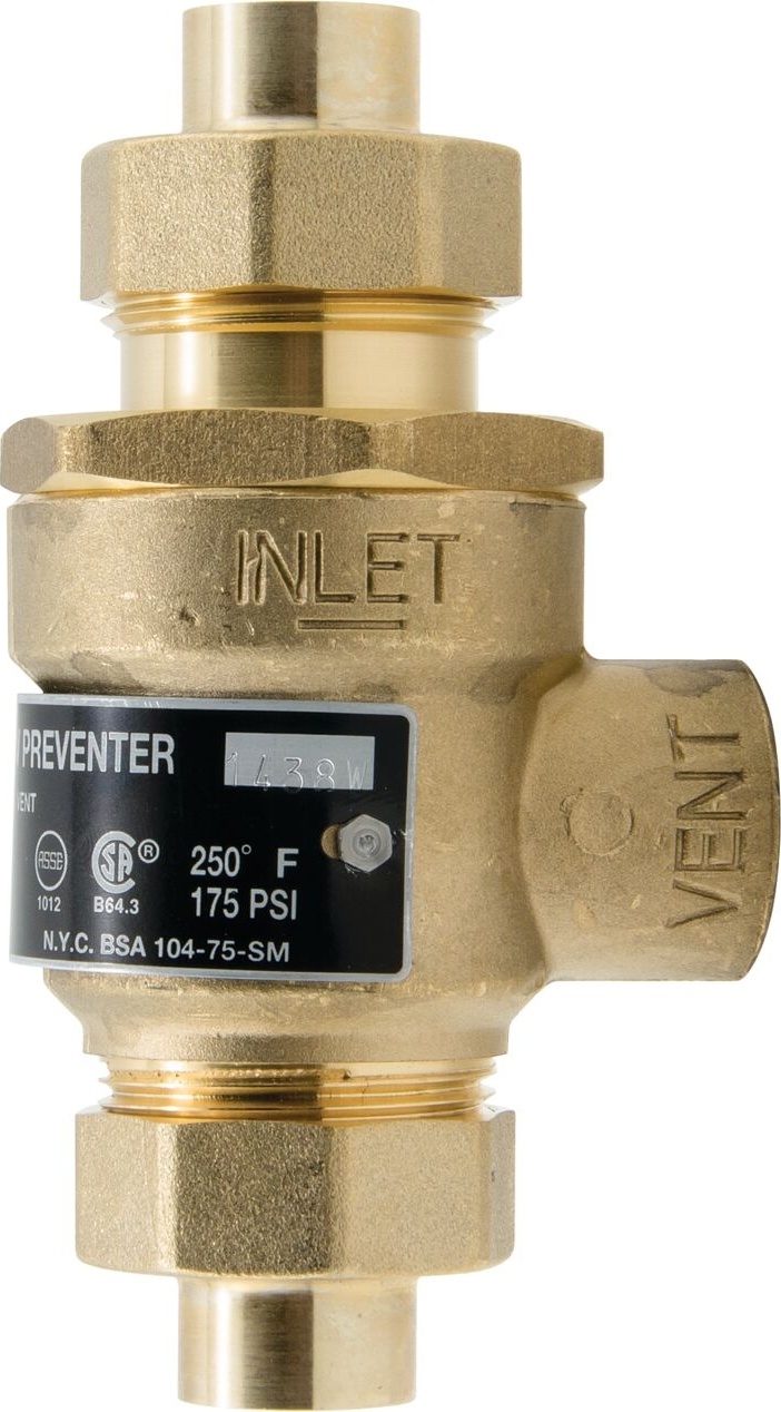 WATTS® 61952 9D Series Dual Check Valve - 1/2 In, Union Solder