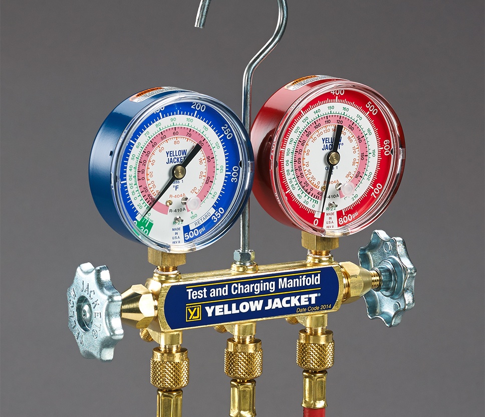 Yellow Jacket® 42036 41 Series Manifold Kit - R-32/ R-454B/ R-410A, With 60 In Hoses