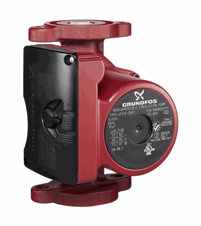 Grundfos 59896341 Small Stator Up Series Circulator Pump - 3-Speed, 1/25 Hp, 115V