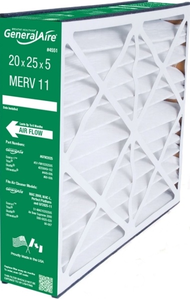 GeneralAire® 4551 Media Replacement Filter - 20 In X 25 In X 5 In, Merv 11