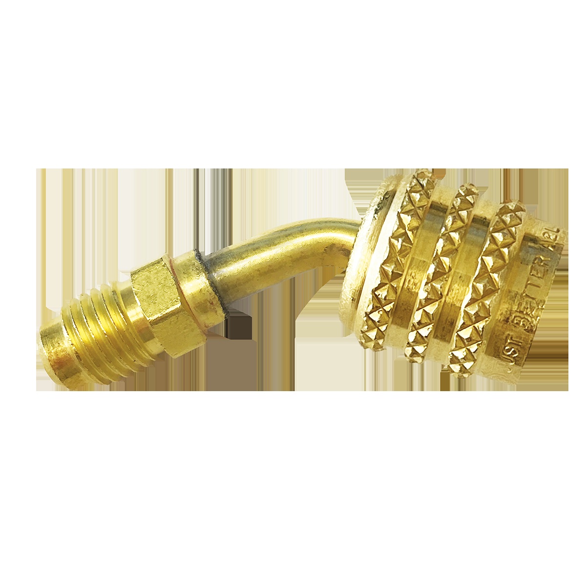 JB Industries QC-A2L-LH45 A2L Reverse-Thread Adapter - 1/4 In, 45 Degrees