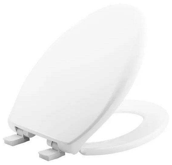 Church® 1200E4000 1200E4-000 White Elongated Slow-Close Toilet Seat