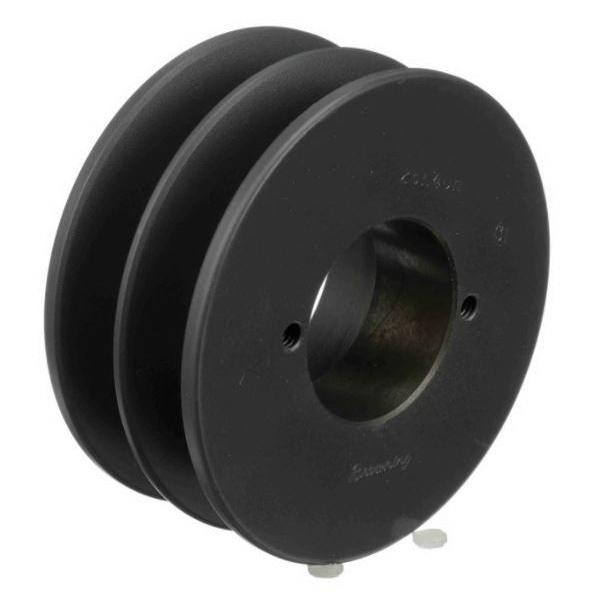 Browning® 2BK40H V-Belt Sheave, 3/8 to 1-1/2 in Dia Bore, Bushed Bore, 3.95 in OD, 2 -Groove, 3.9 in Dia Pitch
