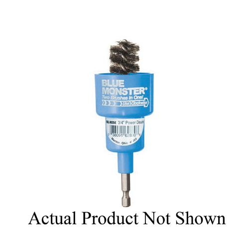 Cleanfit Blue Monster® Power-Deuce® 62821 Brushing Tool, 1/2 x 5/8 in Dia Brush, Stainless Steel Bristle
