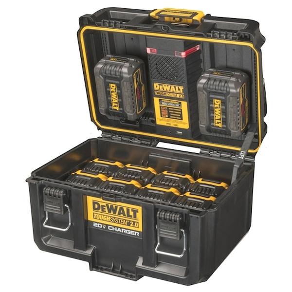 DeWALT® TOUGHSYSTEM® 2.0 DWST08050 2-Port Charger, 2-Battery, 5 Ah Battery Capacity, 230 V Plug, 4 A Charge, Black