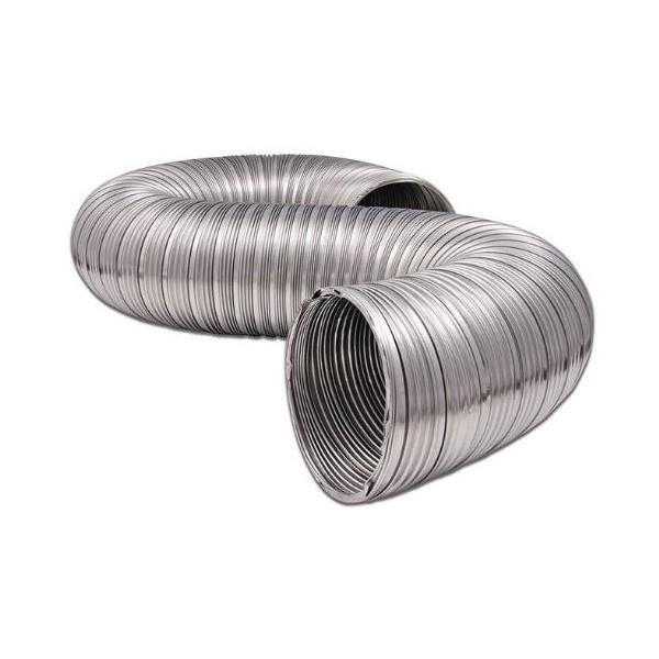 Dundas Jafine MFX48X Semi-Rigid Duct, 4 in Dia, 8 ft L, Aluminum