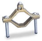 Gastite® CWP1JSH Bonding Clamp With Stainless Steel Screws, 3/8 in, 1/2 in Pipe, Solid Brass