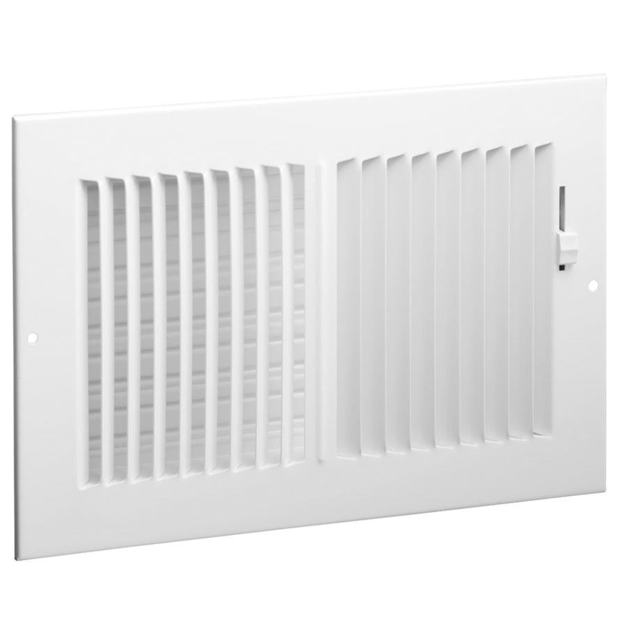 Hart & Cooley® 682 Series 43829 Sidewall/Ceiling Register With Multi-Shutter Damper, 10 x 6 in, 2-Way Deflection, Steel