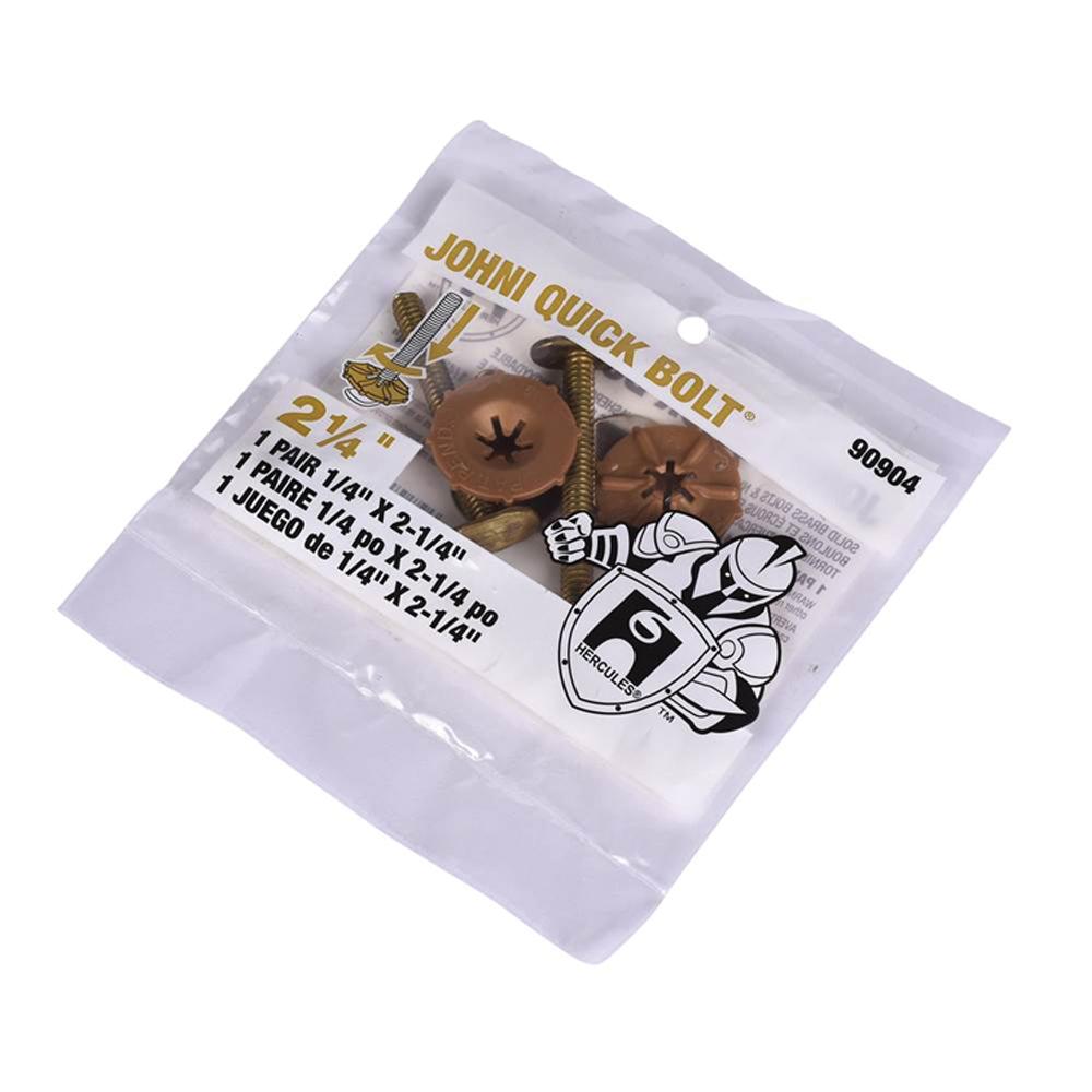 HERCULES® 90904 Toilet Bolt Kit, Brass, For Use With: Floor-Mounted Toilets