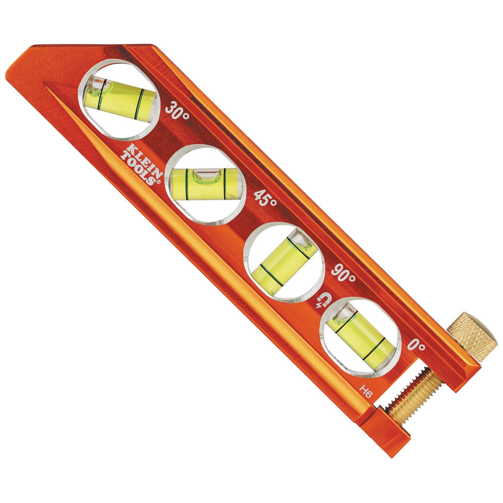 KLEIN TOOLS® ACCU-BEND™ 935AB4V Level, 6-1/4 in L, 4 -Vial, Aluminum Housing, Magnetic