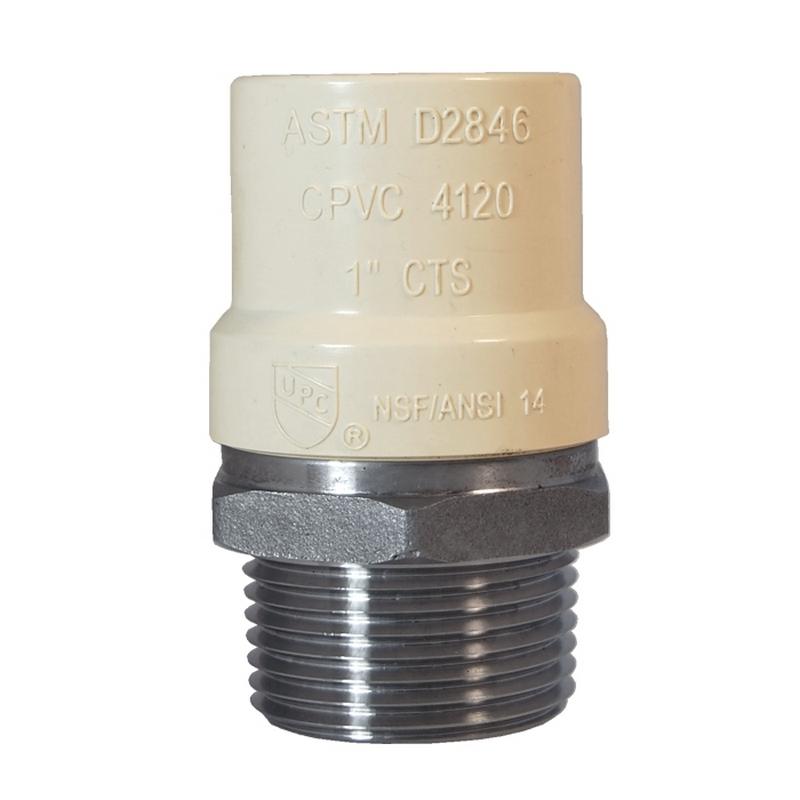 Legend Valve 302-435 Transition Fitting, 1 in, MNPT x CPVC, 100 psi, Stainless Steel