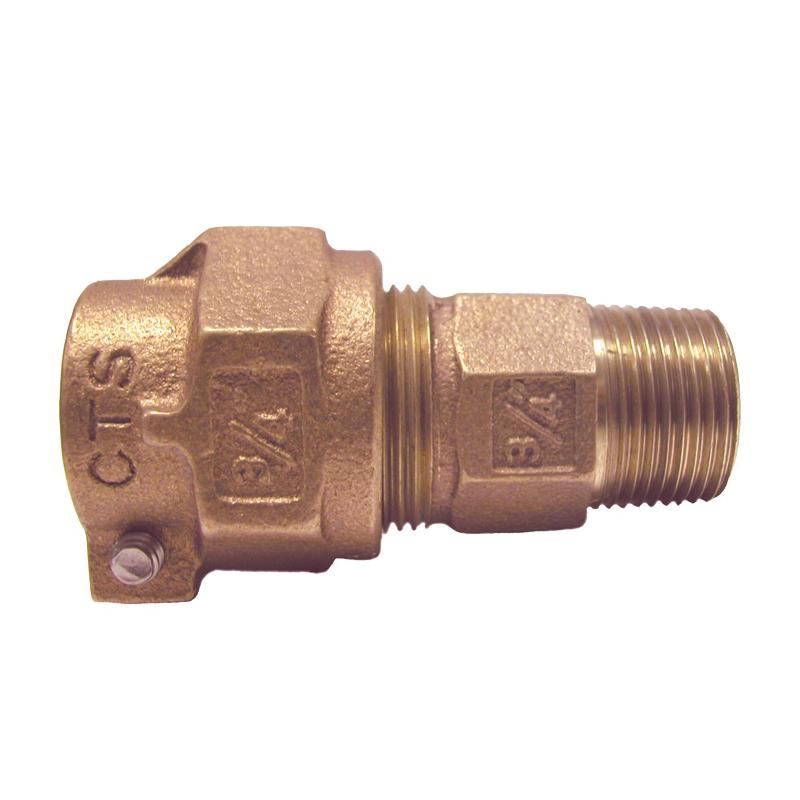 Legend Valve 313-207NL Pack Joint Adapter, 1-1/2 in, CTC x MNPT, Cast Bronze