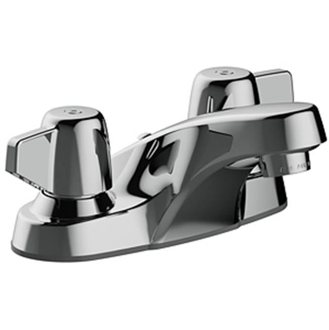 Two Handle 4'' Centerset Lavatory Faucet, Quick Mount Installation, 50/50 Push Pop-Up, Washerless, 1.2 Gpm, Chrome