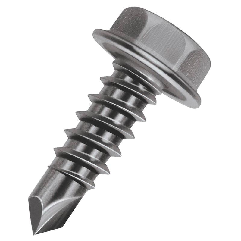 Malco® Bit-Tip® BT141T Drill and Tap Screw, #10-16 Thread, Hex Washer Head, 5/16 in Drive, Hex Drive, Steel