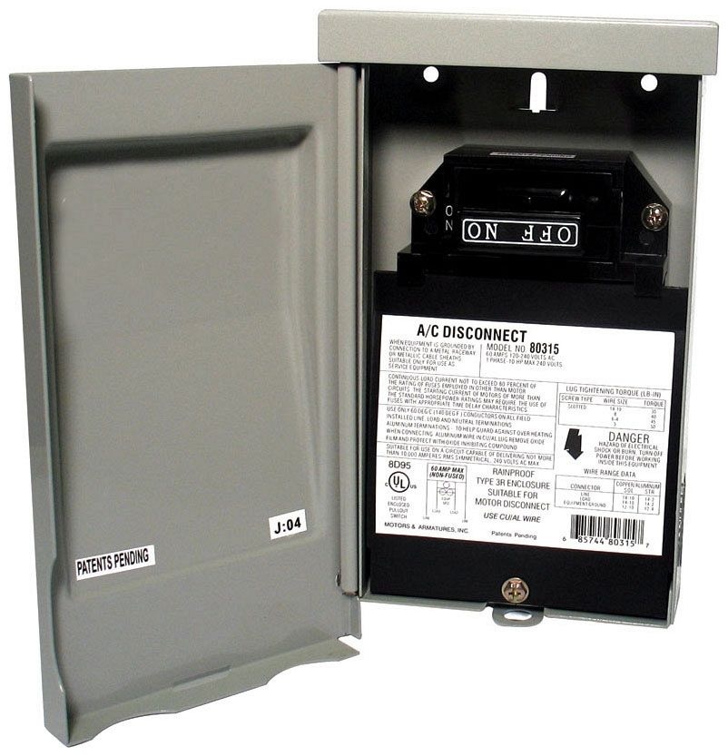 Mars® M80315 60A Non-Fused Side Door Disconnect