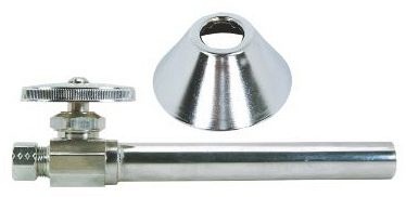 BrassCraft® CS41BXC Brc 3/8Od Str Stop With 5" Ext Lead Free