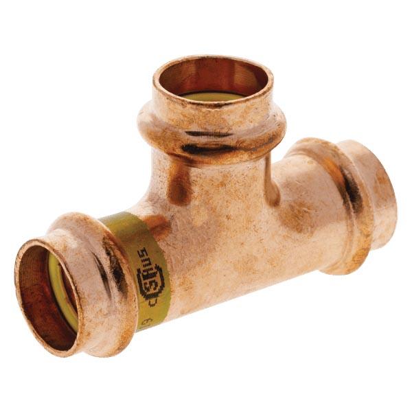 NIBCO® PressG™ PCH611 Series 9098550HPC Tee, 3/4 in Press x 3/4 in Press x 1/2 in Press, Copper