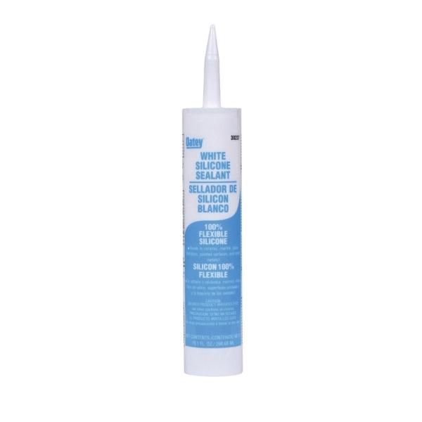 Oatey® 30237 Silicone Sealant, Paste, White, Acetic Acid, Vinegar, 24 hr Curing, 10.1 oz, Cartridge