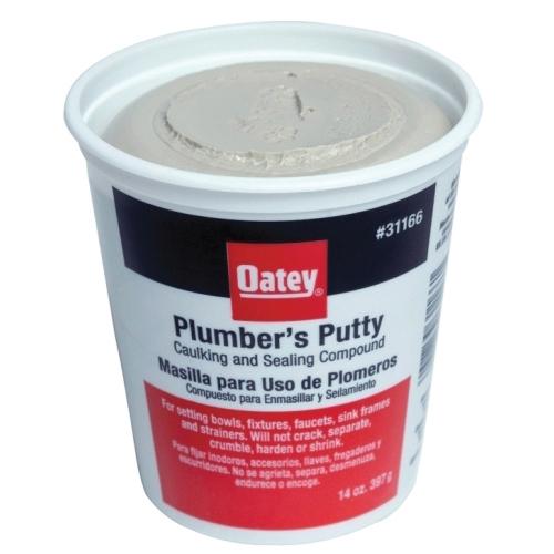 Oatey® 31166 Plumber Putty, Solid, Off-White, Slight, 14 oz