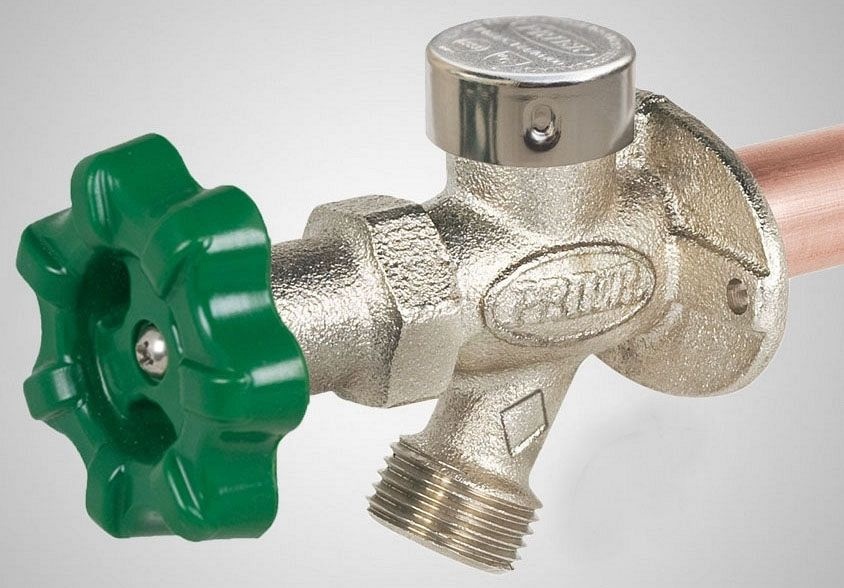 PRIER® P-164D08 8" 1/4-Turn Softgrip Handle 1/2Mpt X 1/2 Sweat Wall Hyd