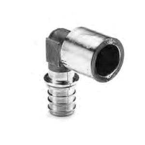 Rehau® 317166-001 90 deg Elbow, 3/4 in EVERLOC+ PEX x 3/4 in Male Copper, Brass