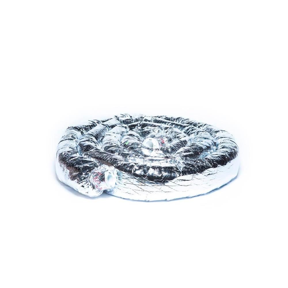 Supply Tubing, TFS, Couplings Attached, Aluminum, 2 in ID x 25 inL, R-8.0 (100 ft. per box)