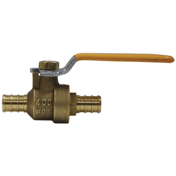 WATTS® LFFBV-PEX 555272 Ball Valve, 1/2 in Nominal, PEX, 400 lb/sq-in WOG, Handle Operator, Brass Body