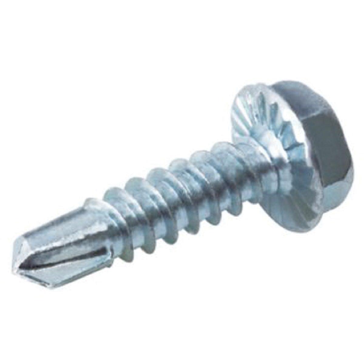 Duro Dyne® Pro Point Series 14183 Self-Piercing Screw, #10 Thread, 1 in OAL, Unslotted Hex Head, 5/16 in Drive, Steel