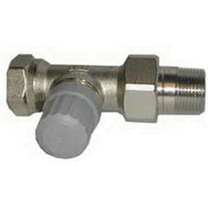 Danfoss RA 2000 Series 013G8025 Thermostatic Radiator Valve Body, 1 in, FPT x MPT Union Tailpiece, Brass, Nickel-Plated