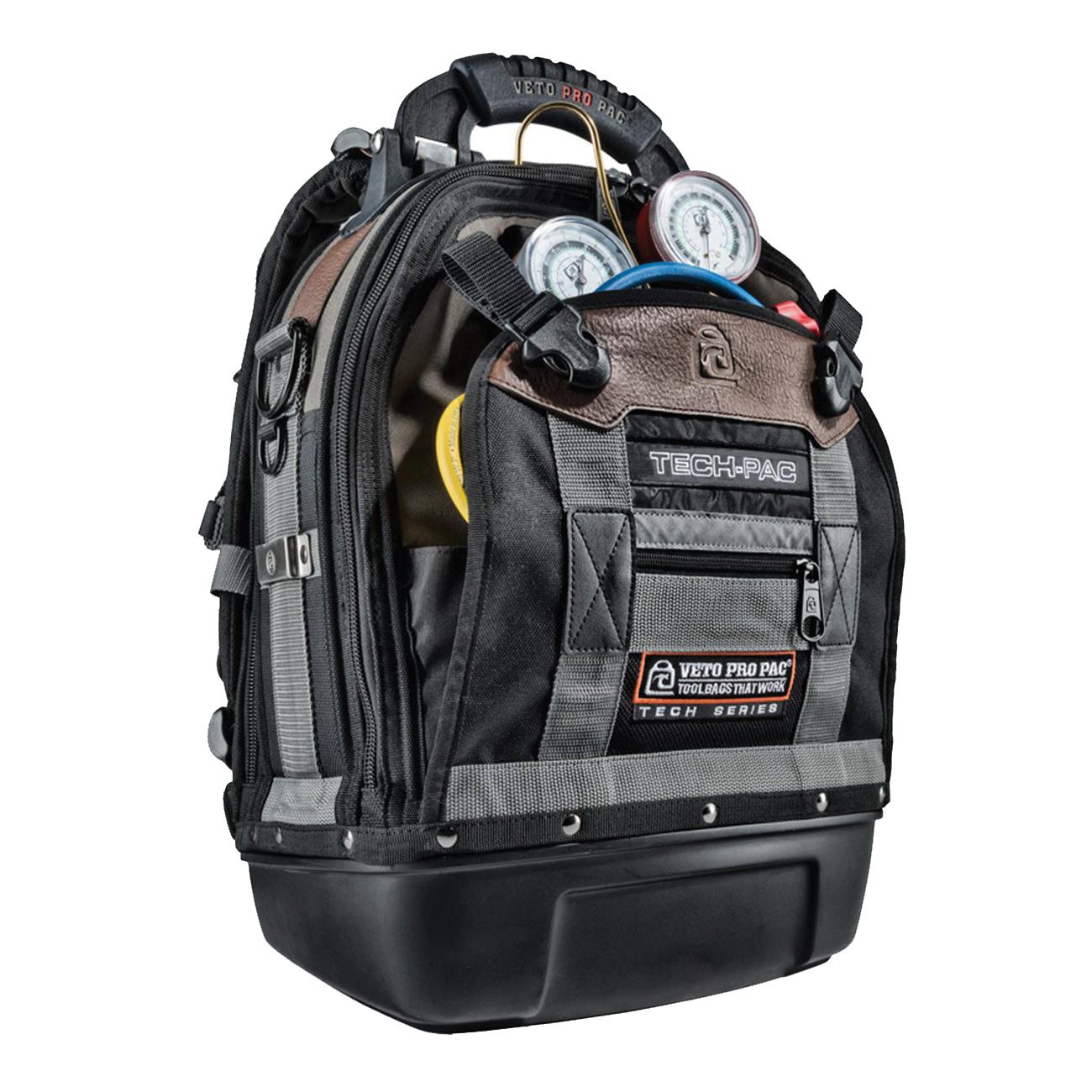 VETO PRO PAC® Tech Series TECH-PAC Tech Service Technician Bag, 9-7/8 in W, 21-1/2 in H, 56-Pocket, Zipper Closure