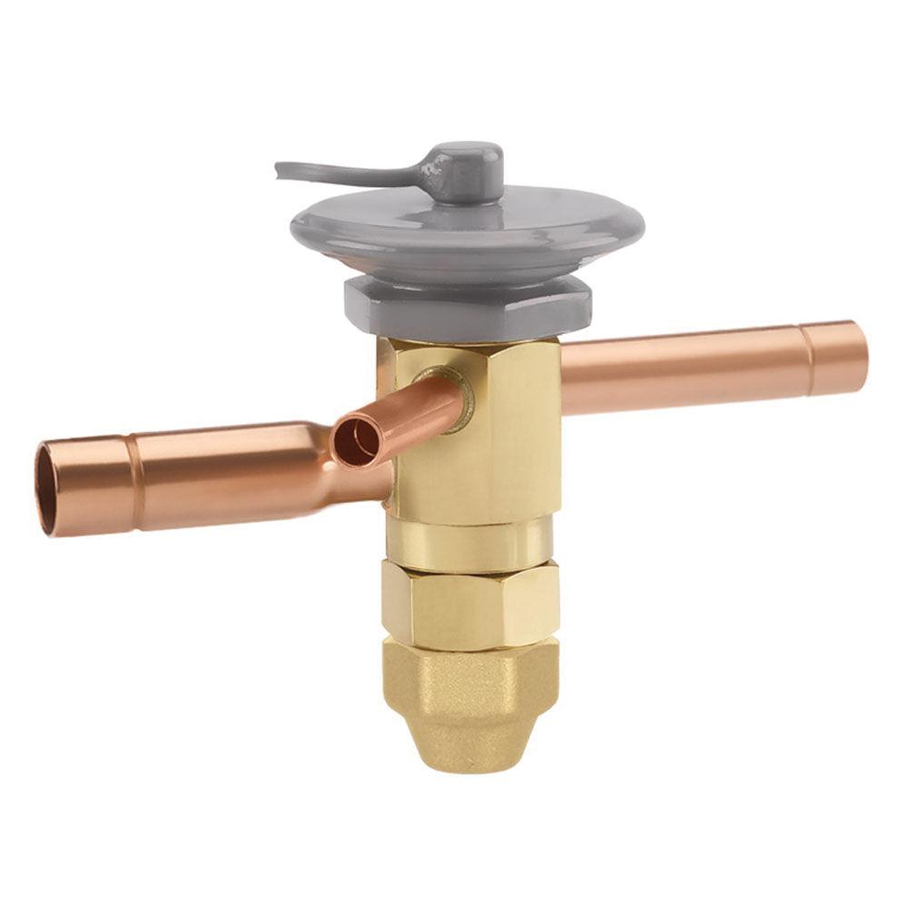 Parker® 168719 Thermostatic Expansion Valve, 5/8 x 7/8 in, ODF Solder, R-410A (Pink) Refrigerant, 8 ton Nominal, Brass