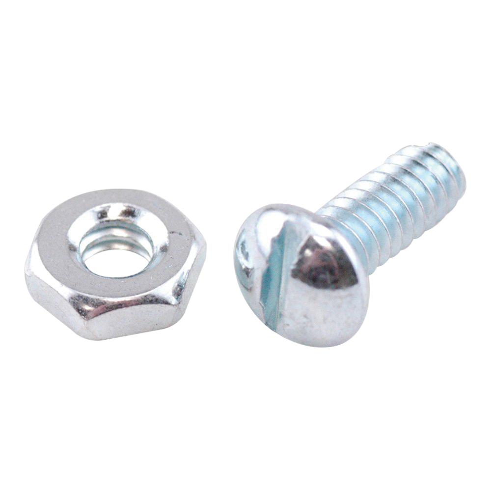DiversiTech® 6411 Stove Bolt, 1/4-20 Thread, 1/2 in L, Round Head, Steel, Zinc-Plated