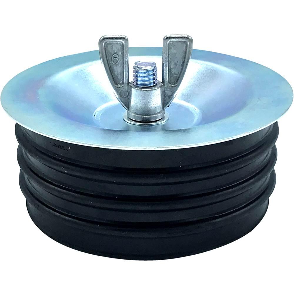 Wal-Rich 1837226 Test Plug, Fits Pipe Size: 4 in, Metal/Rubber, Black