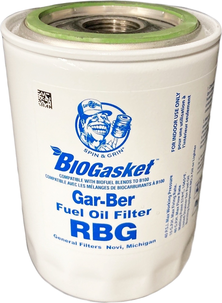 GeneralAire® 2606 Gar-Ber Rbg Spin-On Fuel Oil Filter - 10 Gph, 10 Micron