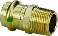 ProPress Bronze Adapter - 1/2 in Press x 1/2 in MNPT