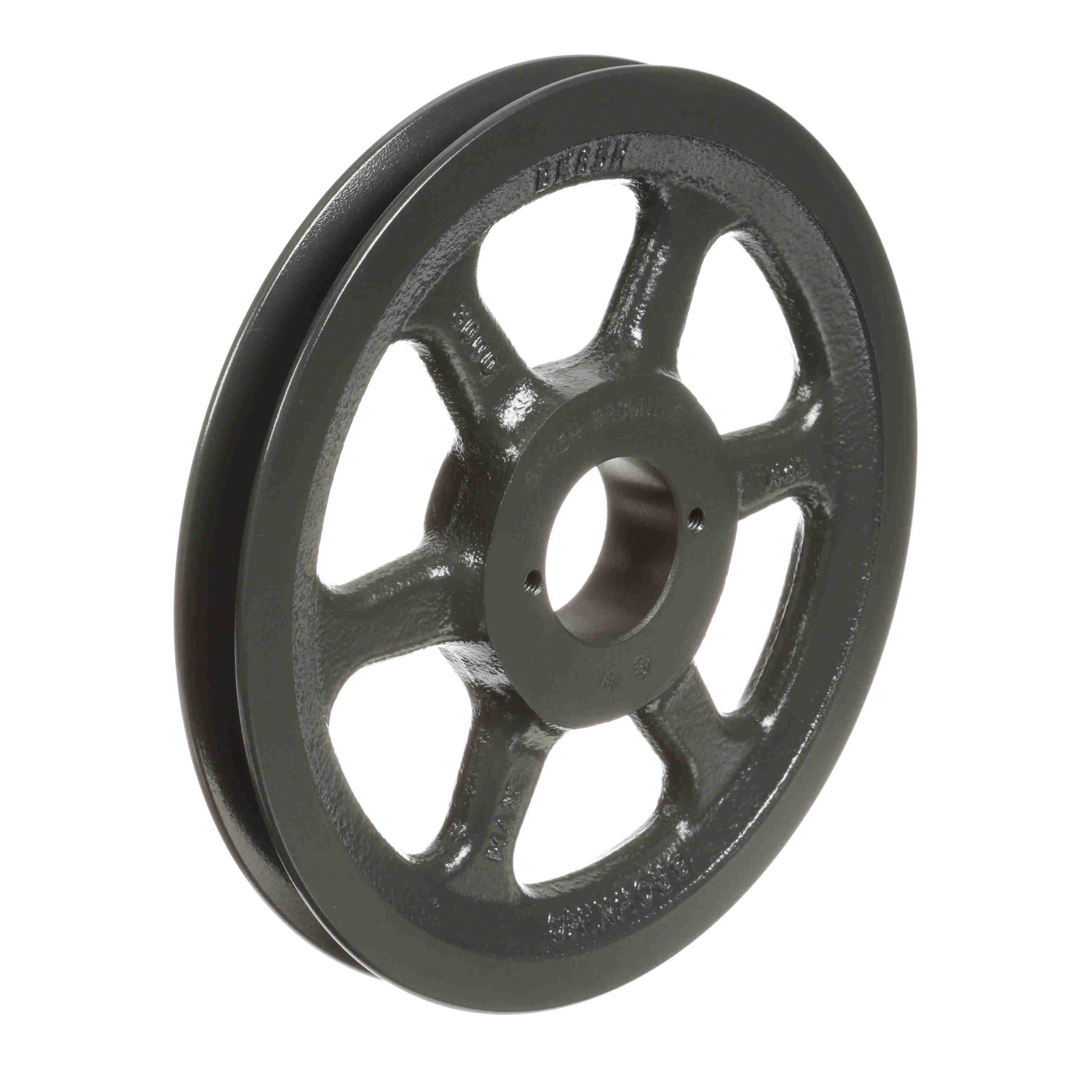 Browning® BK85H V-Belt Sheave, 3/8 to 1-1/2 in Dia Bore, Bushed Bore, 8-1/4 in OD, 1 -Groove, 8.2 in Dia Pitch