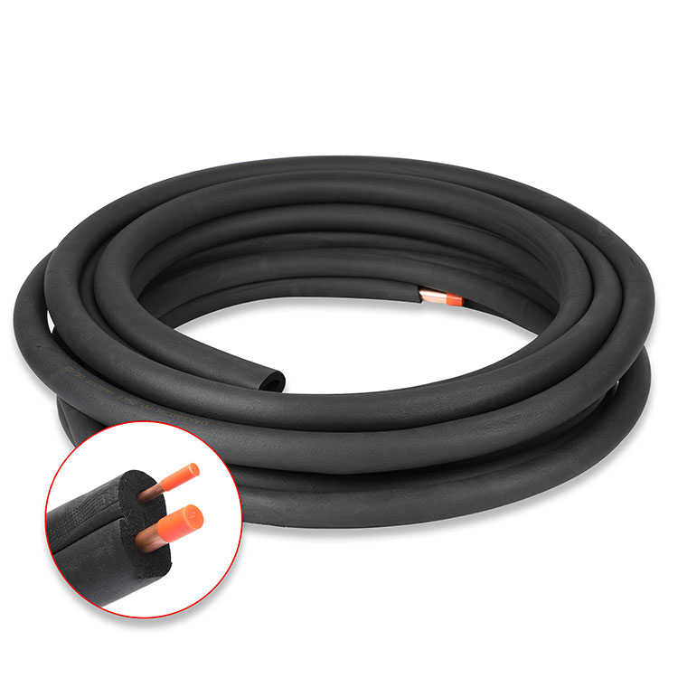 CERRO 1/4"X1/2"X50' Ductless Line Set with 1/2" Armaflex STD Shield