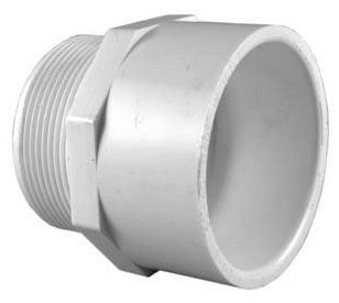 TIGRE 436-007 3/4 x 3/4 Male Adapter - Schedule 40, White, MPT x Slip