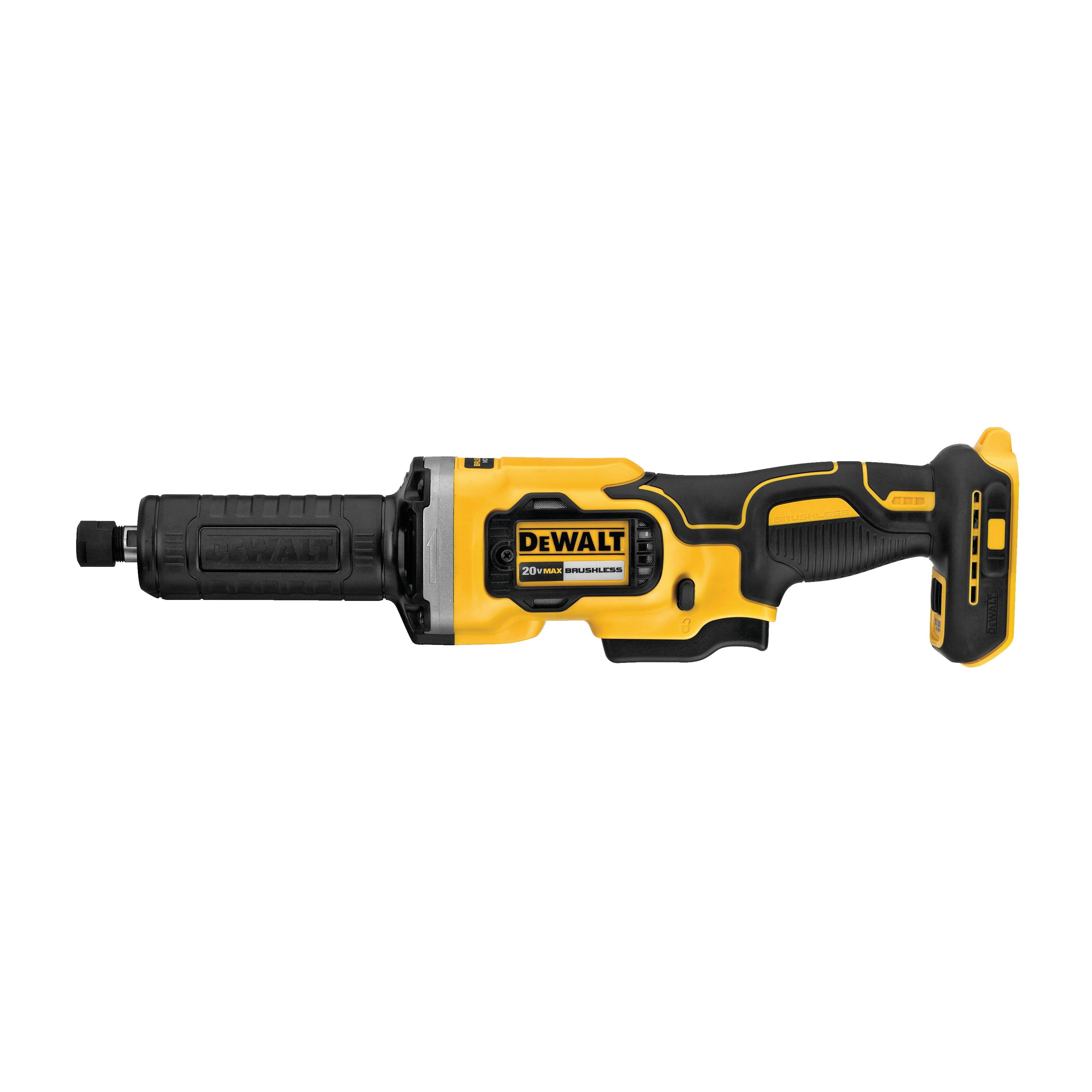 DeWALT® DCG426B Die Grinder, Tool/Kit: Tool, 4-1/2 in Dia Wheel, 1/4 in Collet, Straight Grinder Orientation, 20 VDC