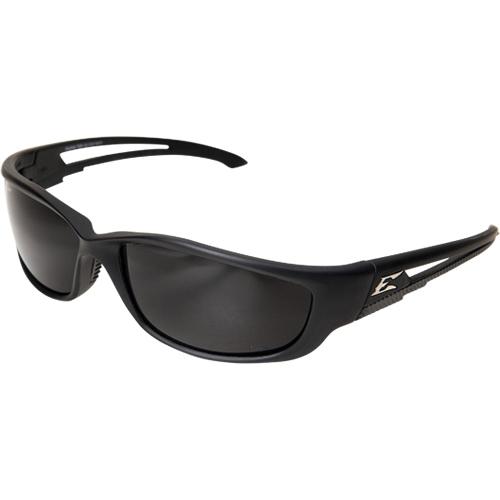 EDGE® TSK-XL216 Safety Glasses, Unisex, Smoke Lens, Scratch-Resistant Lens, Matte Black Frame, Straight Temple