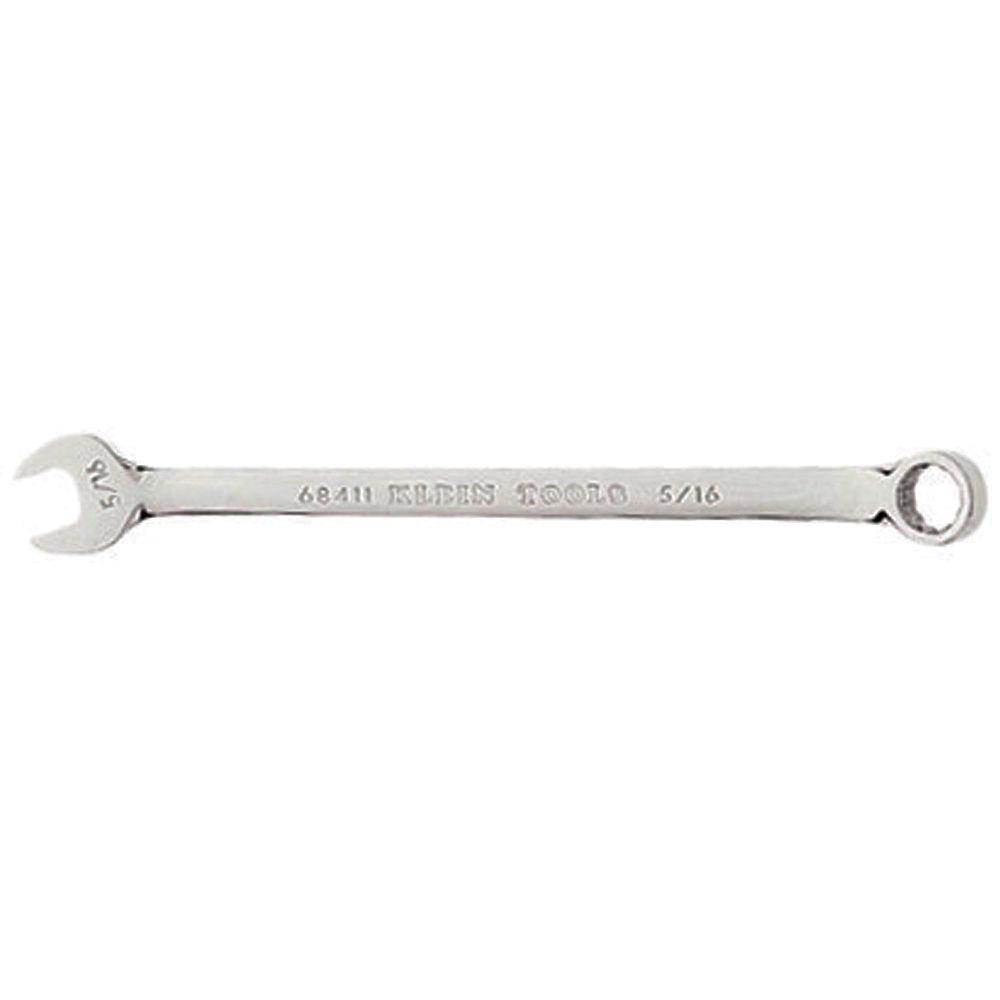 KLEIN TOOLS® 68411 Combination Wrench, 5/16 in Wrench Opening, 12 -Point, 4-3/8 in OAL, Alloy Steel Wrench