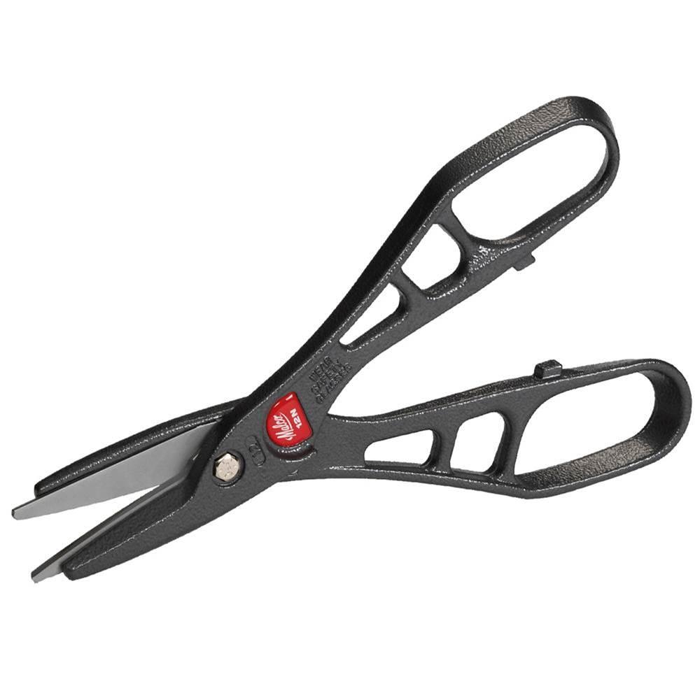 Malco® MC12N Snip, Bevel Ground Edge Blade, 3 in L Cut, Steel Blade, Dark Gray Handle, 12 in OAL