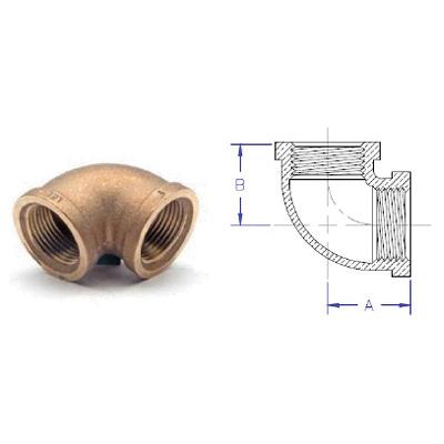 Matco-Norca™ B-RL0504LF Reducing Elbow, 1 in FNPT x 3/4 in FNPT, Brass