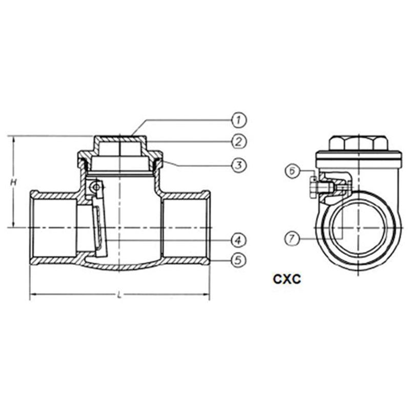 Matco-Norca™ 521C04LF Swing Check Valve, 3/4 in, C, Lead-Free, Brass