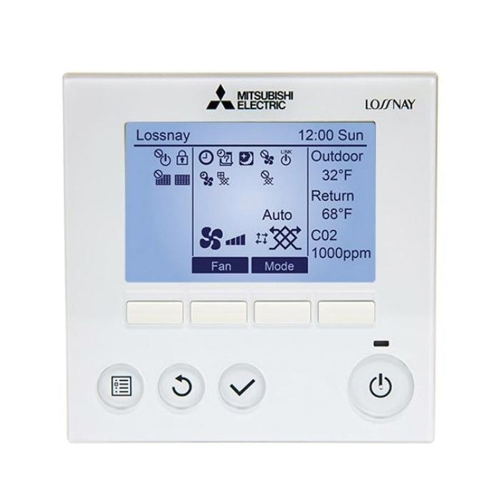 Mitsubishi Electric Trane® Lossnay® PZ-62DR-EA Remote Controller, White, 4-3/4 in H x 4-3/4 in W x 3/4 in D