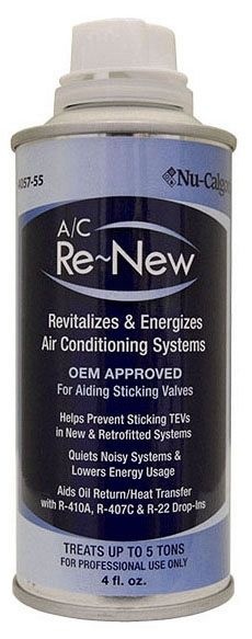 Nu-Calgon 4057-55 Ac Re-New Refrigeration Oil, Clear To Orange, 50 Deg F, 4 Fl-Oz, Can