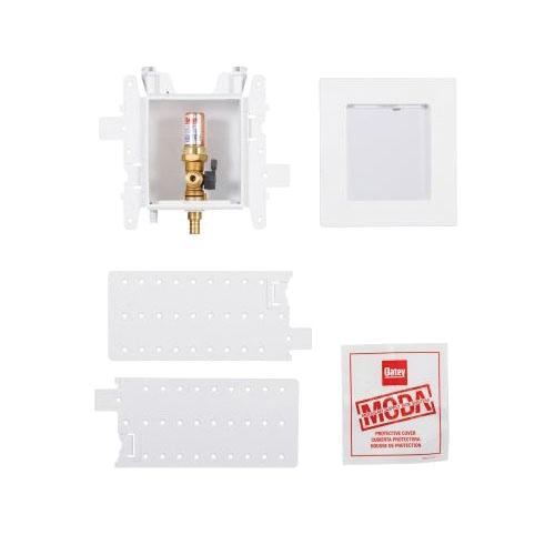 Oatey® MODA® Series 37689 Ice Maker Supply Bo, 1/4 in, PEX, 8 in W Bo, 3.38 in D Bo, 4.85 in H Bo, PVC Box
