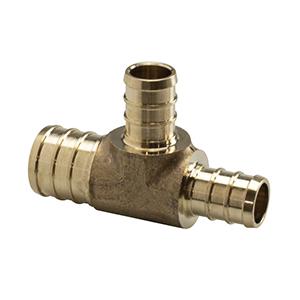Sioux Chief PowerPEX® 641XG322 Reducing Tee, 3/4 in F1807 PEX Crimp™ x 1/2 in F1807 PEX Crimp™ x 1/2 in F1807 PEX Crimp™