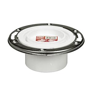 Sioux Chief TKO™ 884 Series TKO™ 884-PTMPK Knockout Closet Flange, 4 in Pipe, Hub/Inside, 7.13 in OD, PVC, 2-3/4 in L