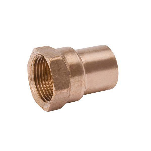 Streamline® WC-402 Series WB01231 Adapter, 1/2 in Cup x 1/2 in FNPT, Copper